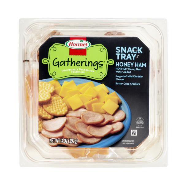 HORMEL GATHERINGS(r) Snack Tray, Ham & Cheese, 6/14OZ. . C1CB - Front Center Inner Pack (Hi Res)