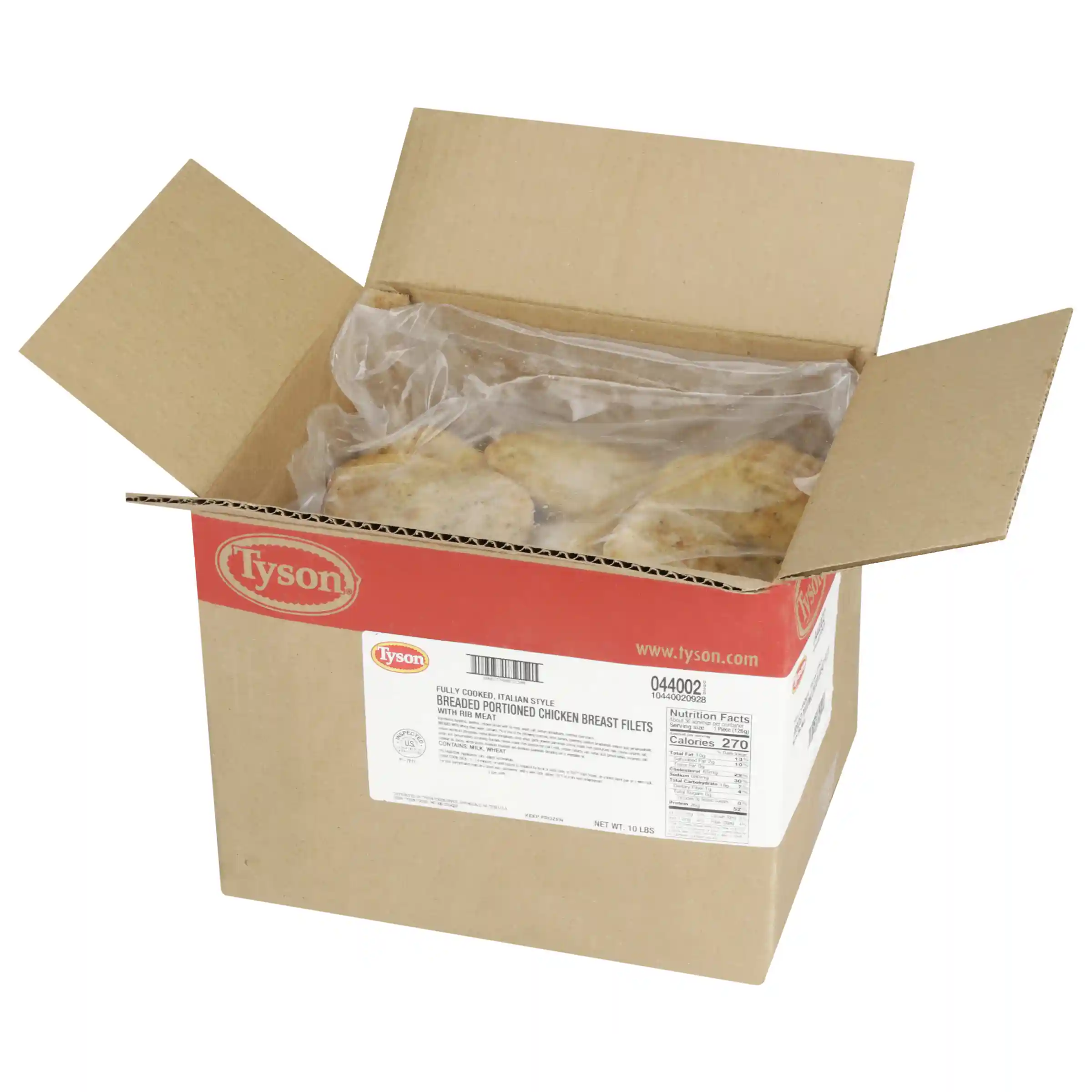 Tyson® Fully Cooked Breaded Italian Style Select Cut Chicken Breast Filets, 4.5 oz._image_4