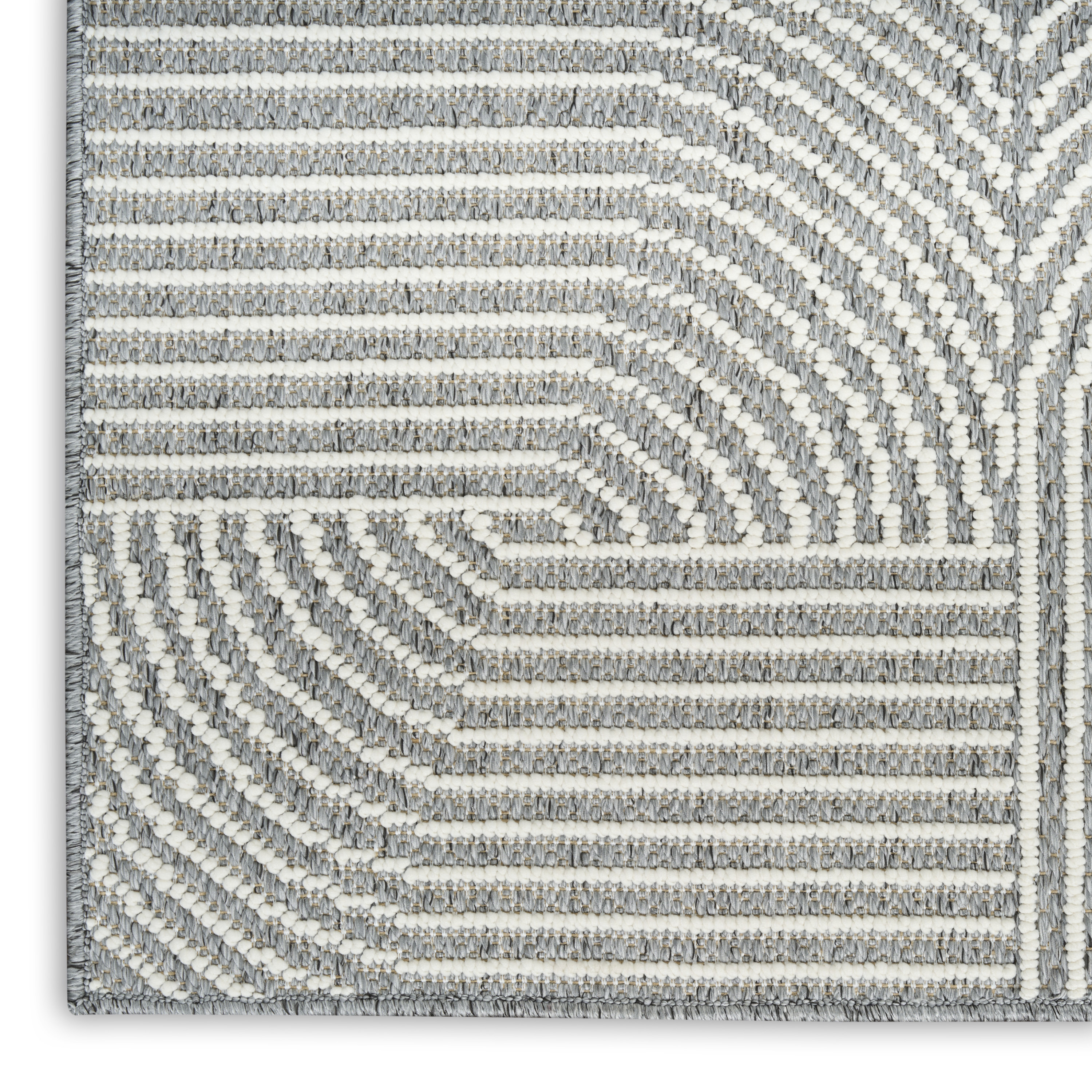 Nourison Natural Texture 7'10" x 9'10" Charcoal Ivory Modern Indoor Rug