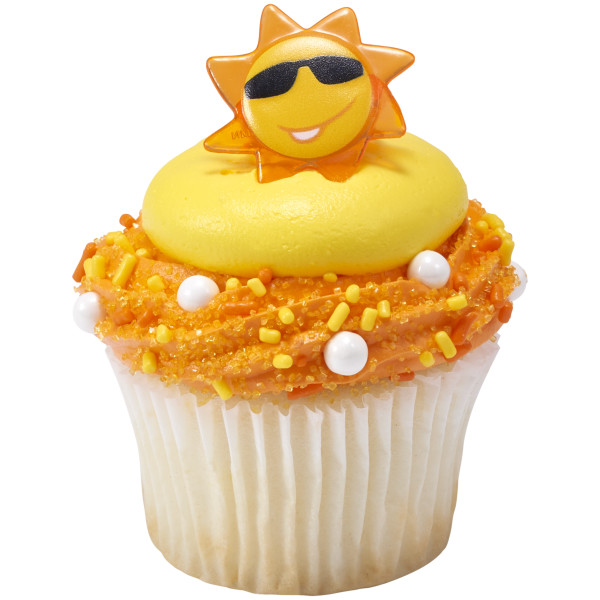 Sun Face Cupcake Rings