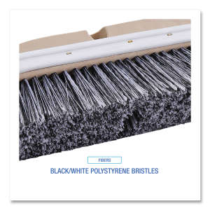 Boardwalk, 10in, Vehicle Brush with Vinyl Bumper, Polystyrene  Bristles, Black