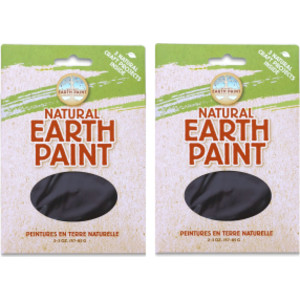 2-Pack Natural Earth Paint Powder, Black, 3 oz