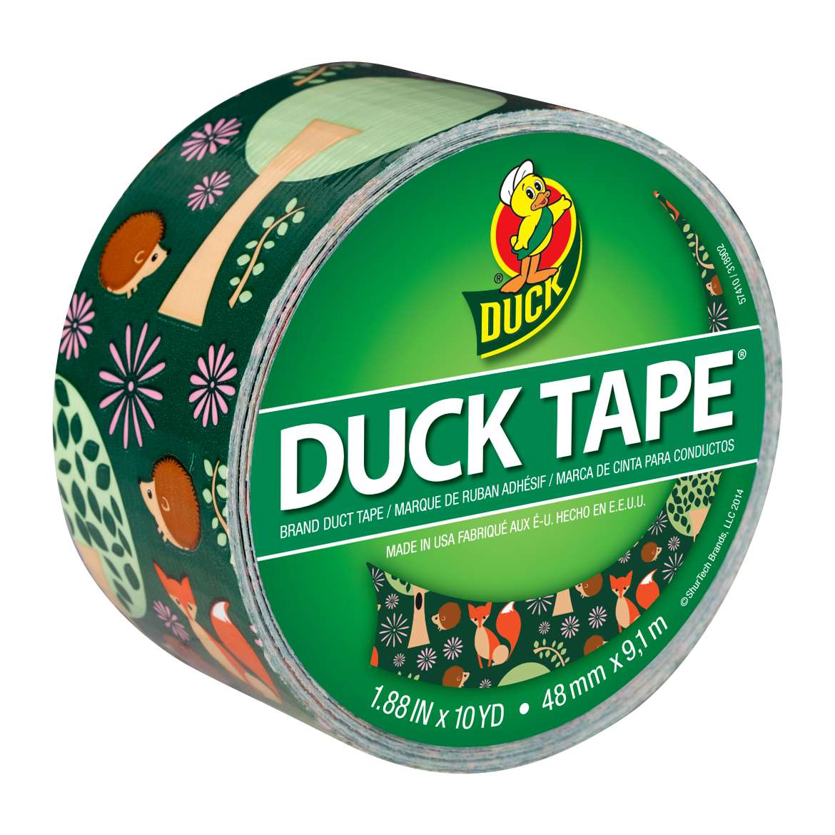Printed Duck Tape® Brand Duct Tape - Forest Friends, 1.88 in. x 10 yd. Image
