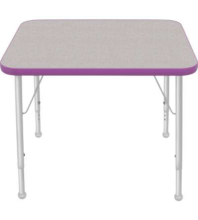 Creative Colors® Activity Table, Rectangle, 24" x 36", Gray Nebula Top Color, Purple Edge Color, Standard Leg Height, Platinum S