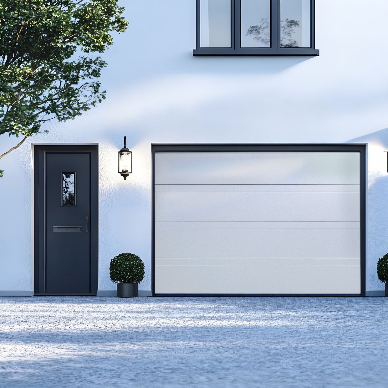 Centre Ribbed Garage Doors