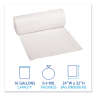 Boardwalk,  LLDPE Liner, 16 gal Capacity, 24 in Wide, 32 in High, 0.4 Mils Thick, White
