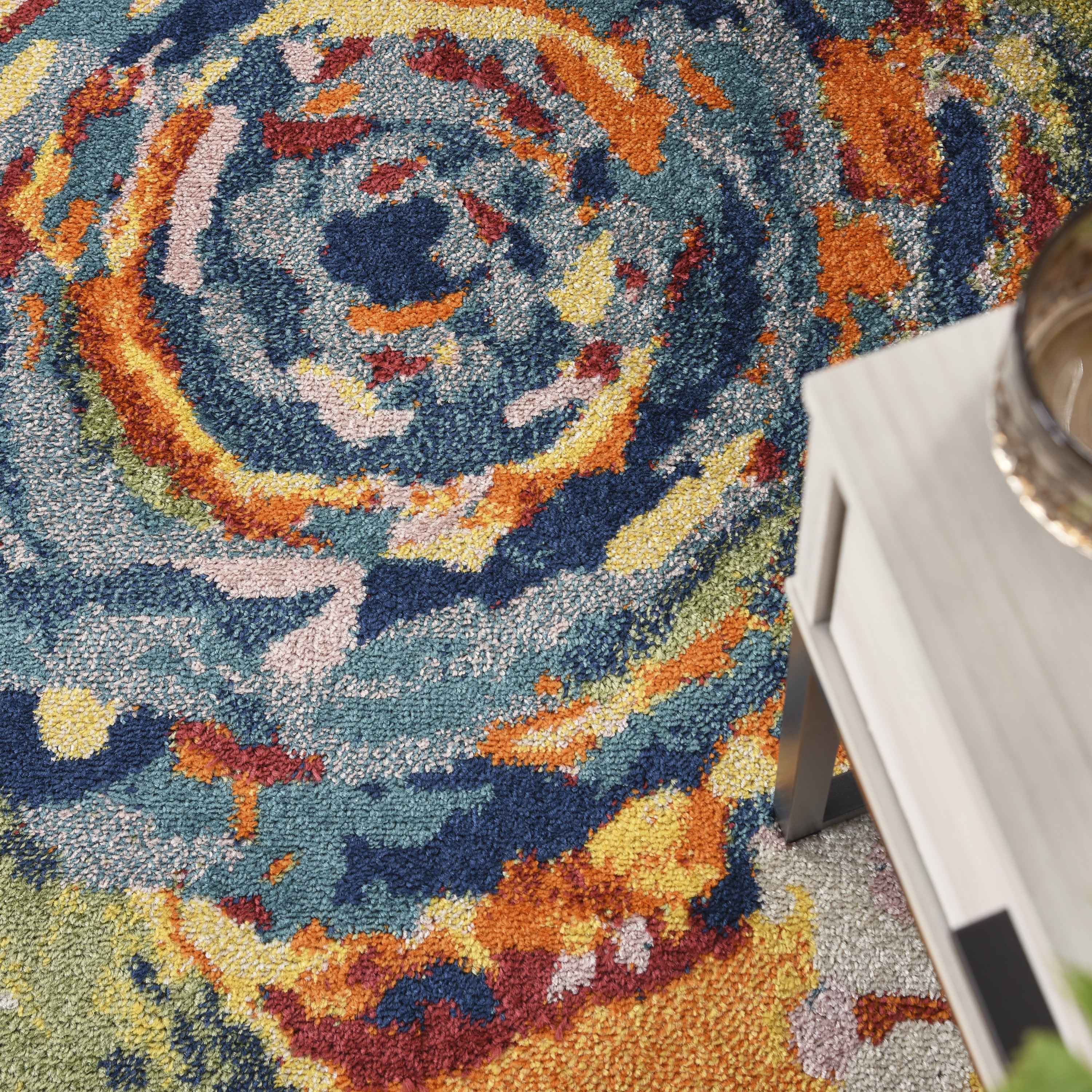 Nourison Allur 9' x 12' Ivory Multicolor Contemporary Indoor Rug