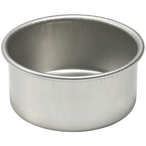 16 Gauge Round Aluminum 6"W x 3"H Pan