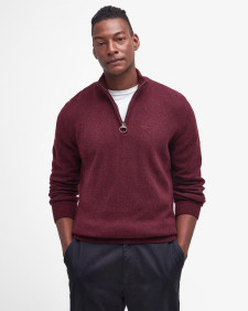 Essential Tisbury Half-Zip Jumper Ruby