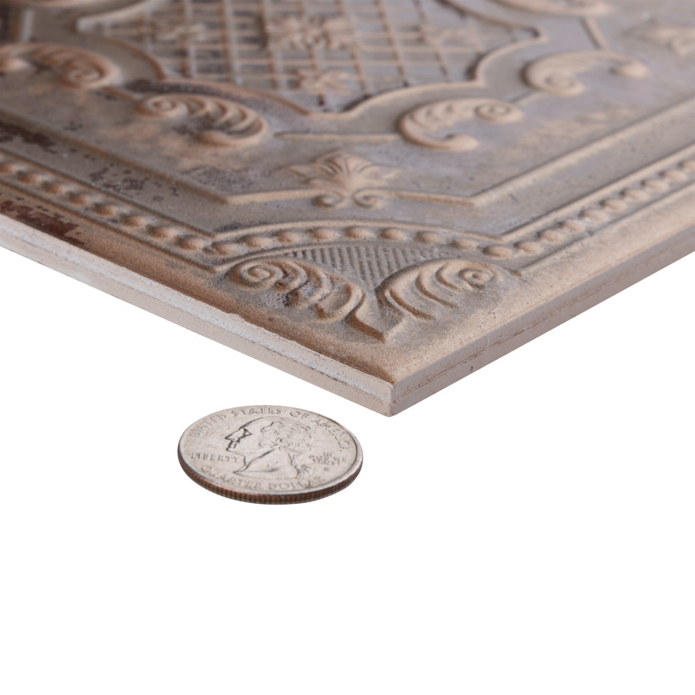 Fitz Copper 8x8 Square Ceramic Wall Only Digital Pattern