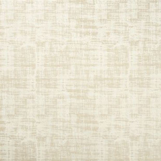 Beige woven-look wallpaper with subtle crosshatch texture covering the entire frame; neutral, even lighting suggests an interior wall close-up with no visible fixtures or windows.