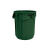 Rubbermaid Commercial, VENTED BRUTE, 20 gal, Resin, Green, Round, Receptacle