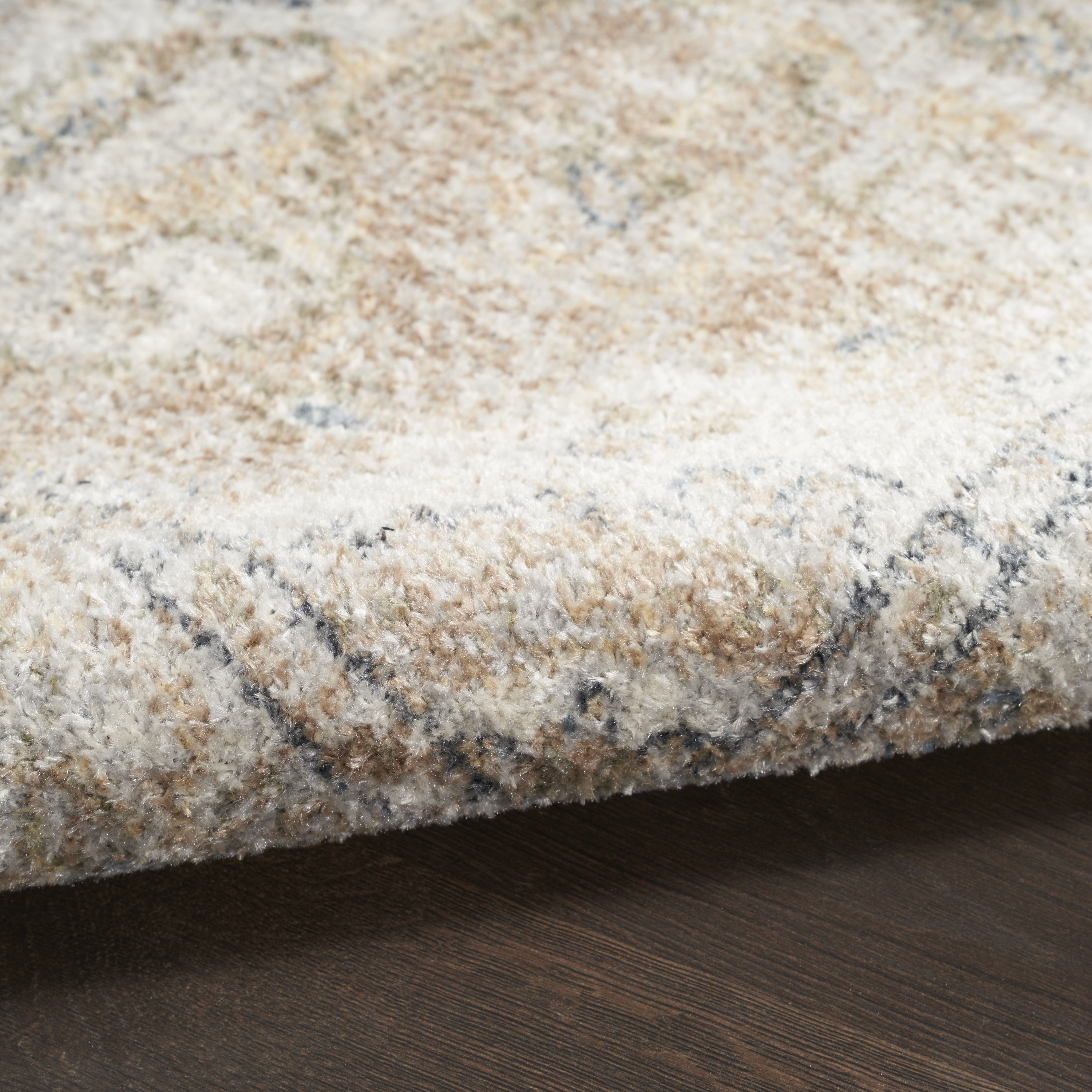 Nourison Astra Machine Washable 2' x 6' Beige Vintage Indoor Rug