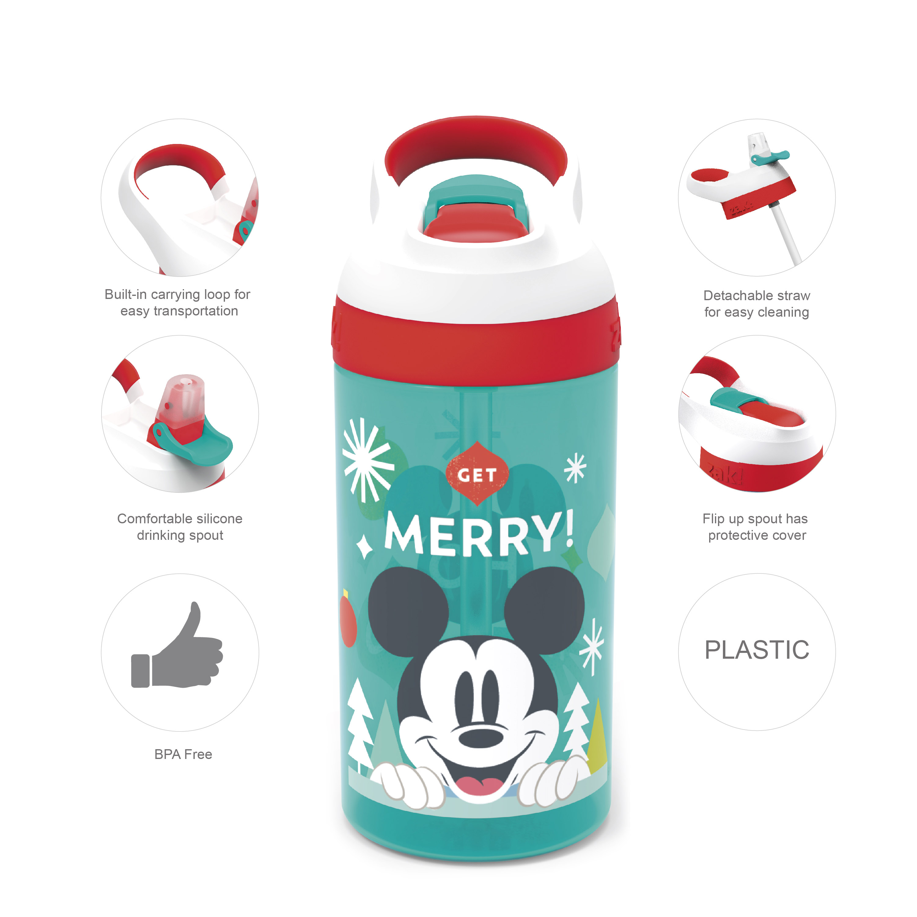 Disney 16 ounce Water Bottle, Mickey Mouse slideshow image 7 Disney 16 ounce Water Bottle, Mickey Mouse slideshow image 7