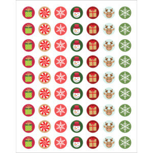 Winter Holiday Mini Stickers, Pack of 378