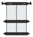 AisleLok® Bi-Directional Door 42 RU 48 in. W Flexible Seal