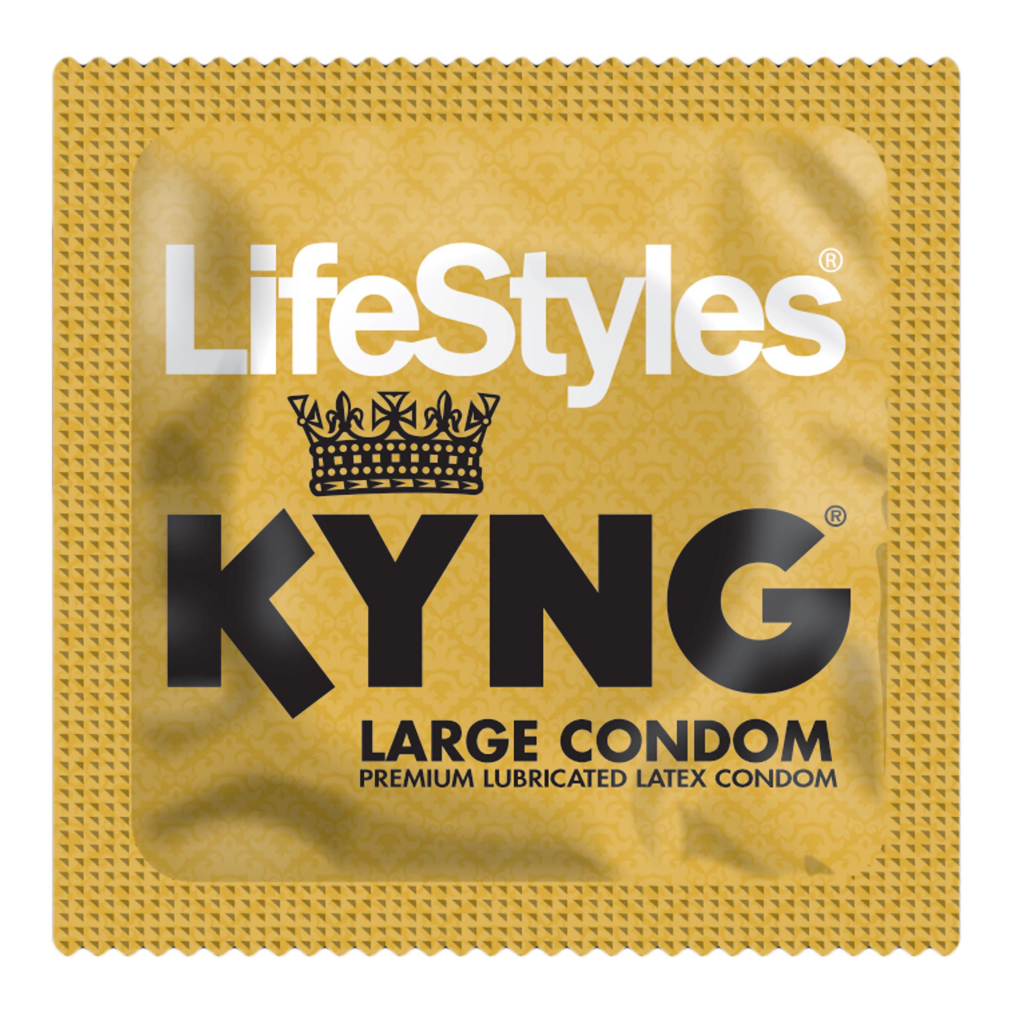 Lifestyles® Kyng Lubricated Latex Condom, Large
