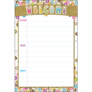 Smart Poly&reg; Chart, DonutFetti&reg; Welcome, 13" x 19"