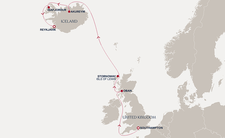 Itinerary map