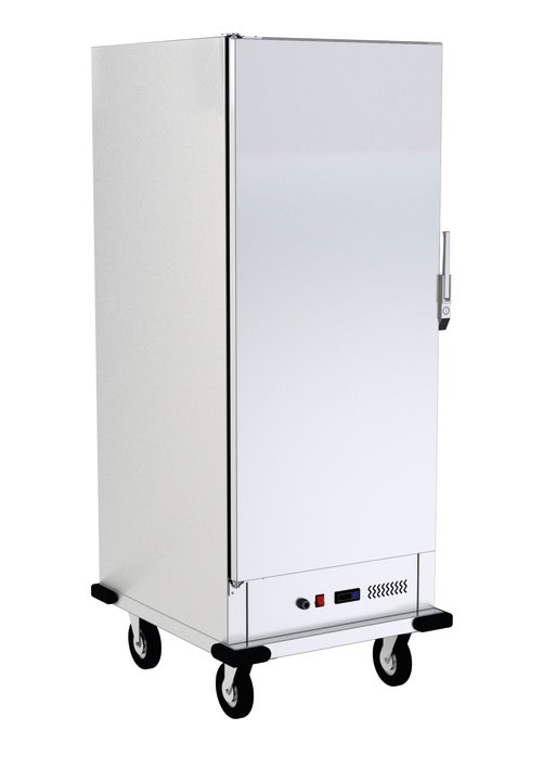 Armario caliente de acero inoxidable de 230 voltios para 11 cubetas gastronorm de 2/1 tamaño u 22 cubetas gastronorm de 1/1 tamaño