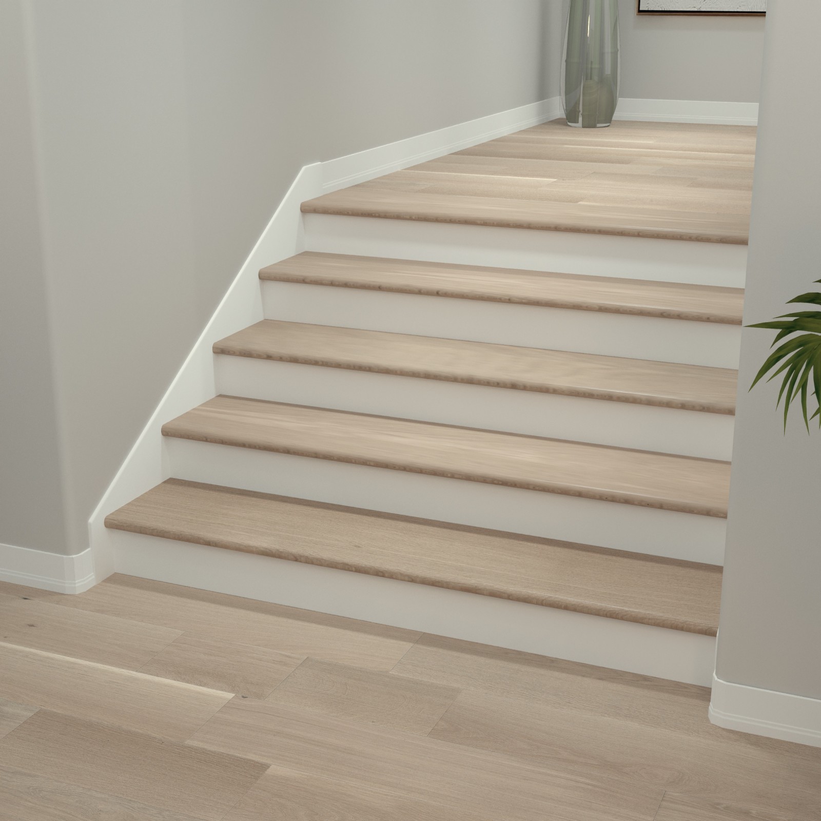 Blanc de Blanc Cali Hardwoods Stair Tread view 1