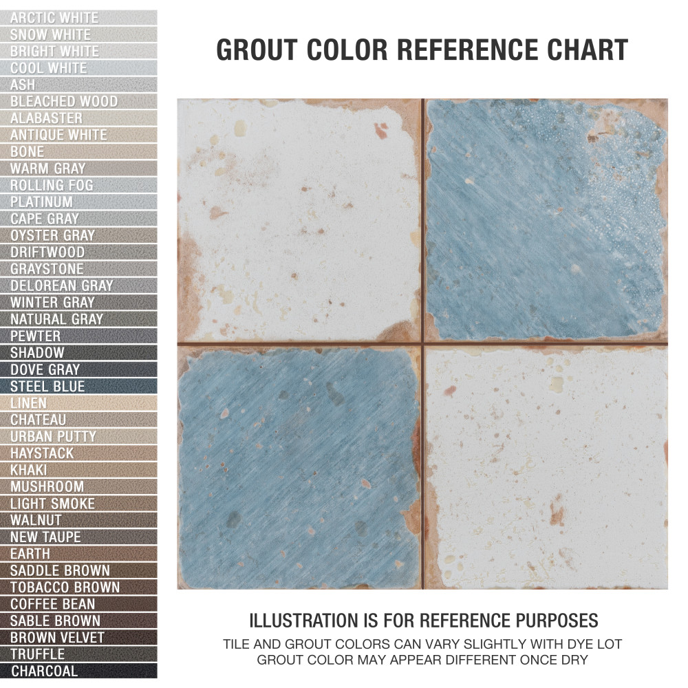 Artisan Damero Azul 13 in. x 13 in. Ceramic Floor and Wall Tile