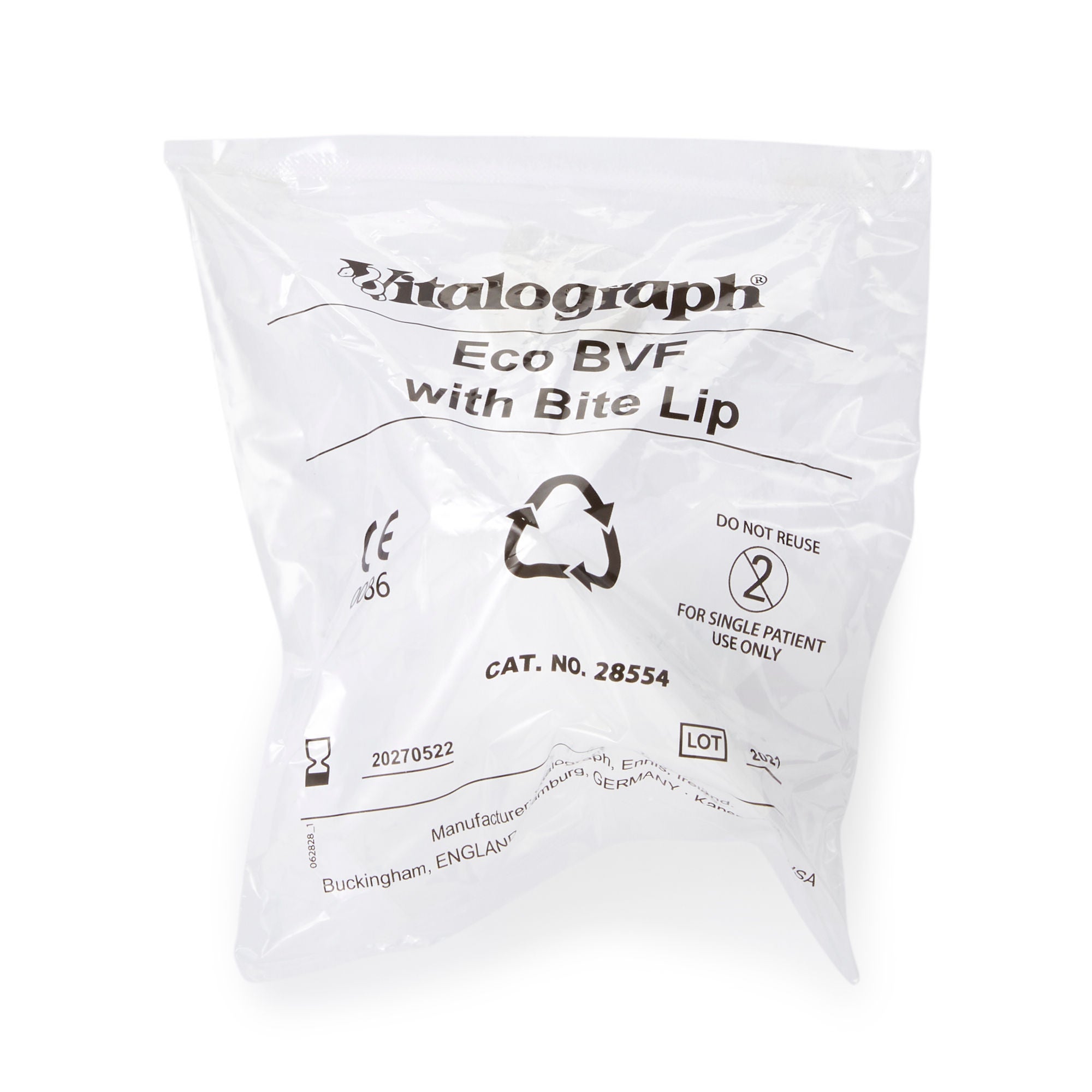 Eco BVF Filter BVF with Plastic Bite Lip (75) For MediSoft and Office Spirometers