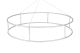Circle 8'w x 3'h Hanging Sign