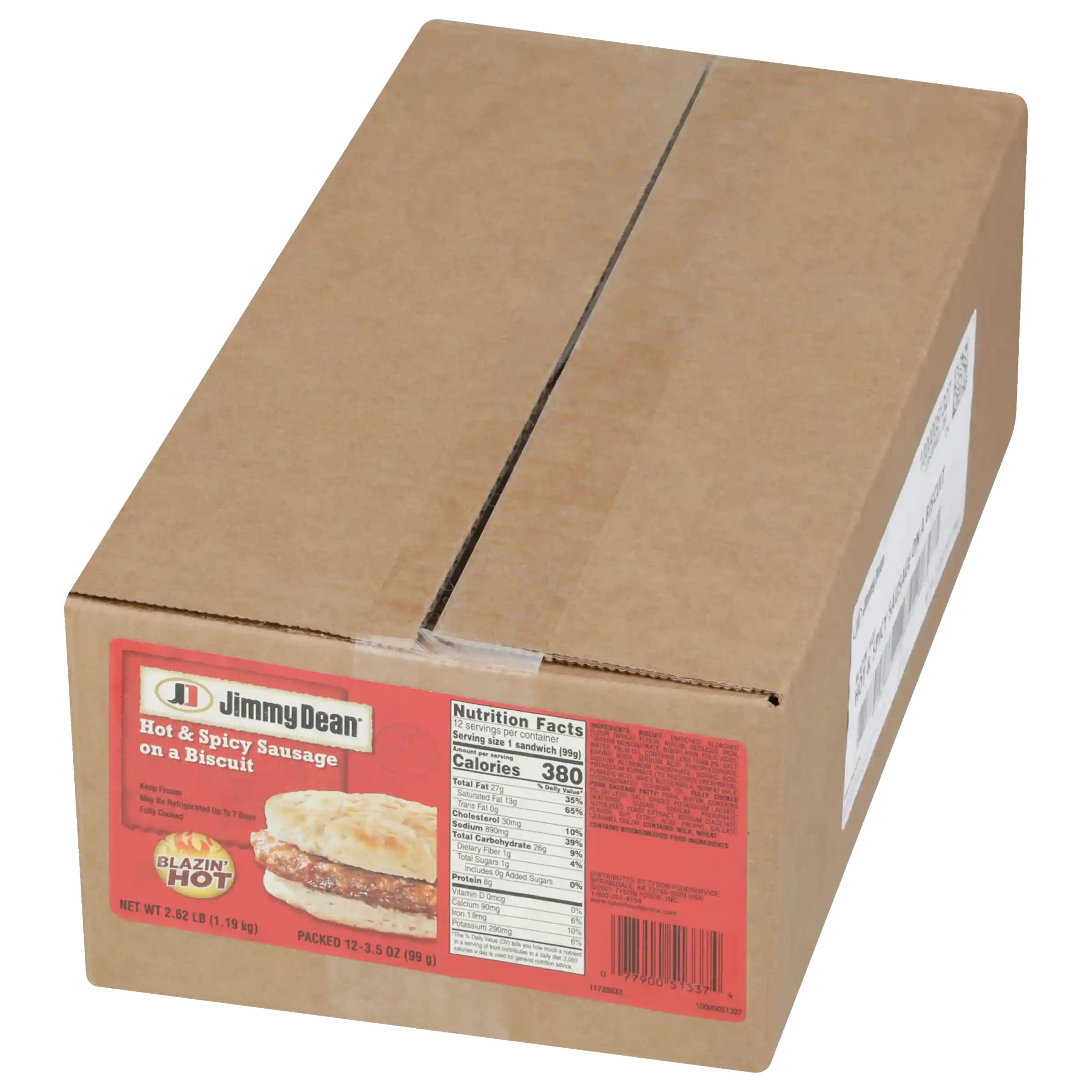 Jimmy Dean® Butcher Wrapped Blazin' Hot® Hot & Spicy Sausage Biscuit_image_31
