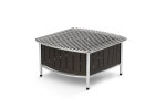 Small contoured buffet station with wire grill in black
