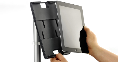 Smooth, spring action movement allows for easy mounting or removal and gently holds your tablet in place.