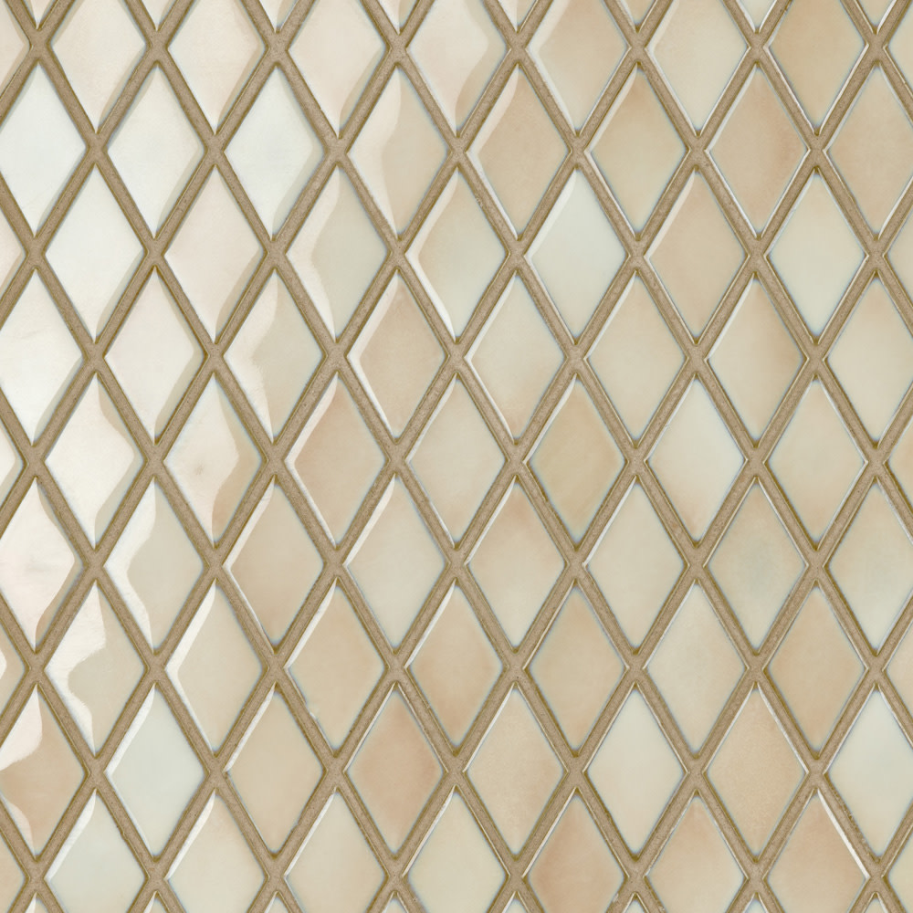Hudson Kite Truffle 10-1/8 in. x 11-3/4 in. Porcelain Mosaic Tile