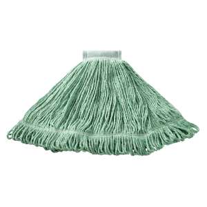 Rubbermaid Commercial, Super Stitch, Blend Looped-End Wet Mop Head with 5" Headband, 24 oz, Green