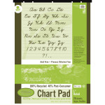 Ecology&reg; Recycled Chart Pad, Cursive Cover, 1" Ruled, 24" x 32", 70 Sheets PAC945610