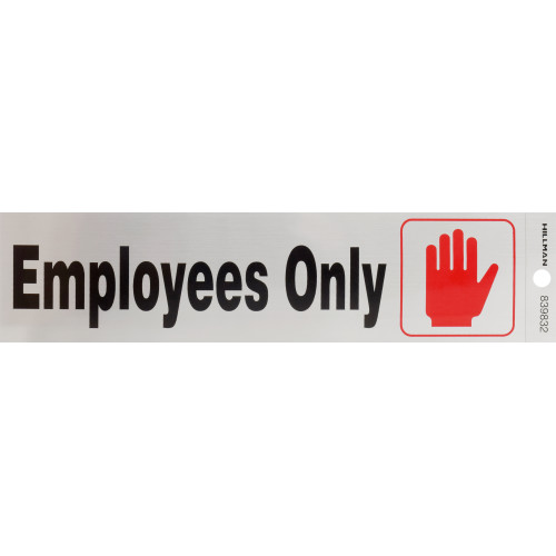 Adhesive Employees Only Sign 2