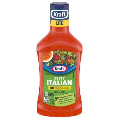 Kraft Zesty Italian Lite Dressing, 16 fl oz Bottle