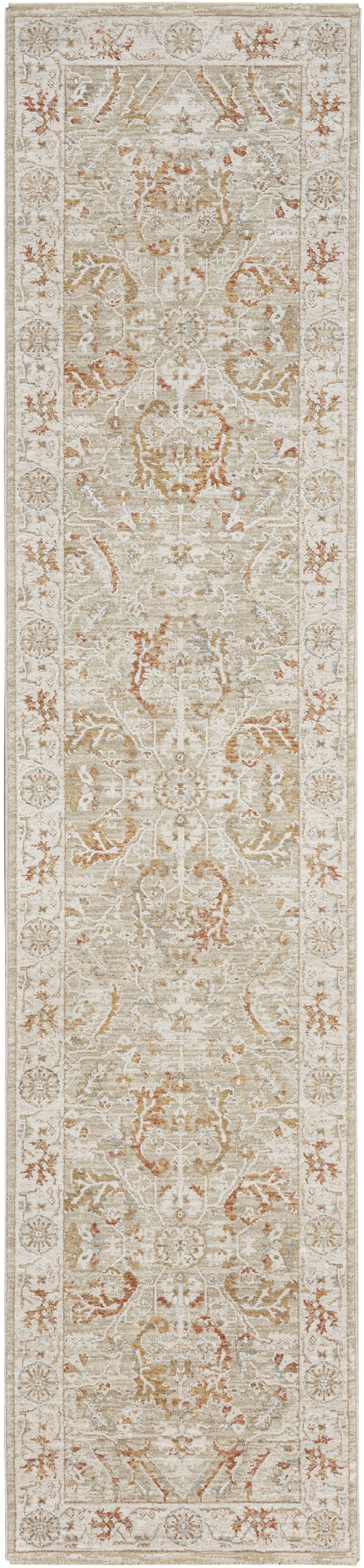 Nourison Infinite 2'3" x 10'2" Sage Ivory Vintage Indoor Rug