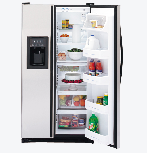 GE® 24.9 Cu. Ft. Stainless Side-By-Side Refrigerator with Dispenser