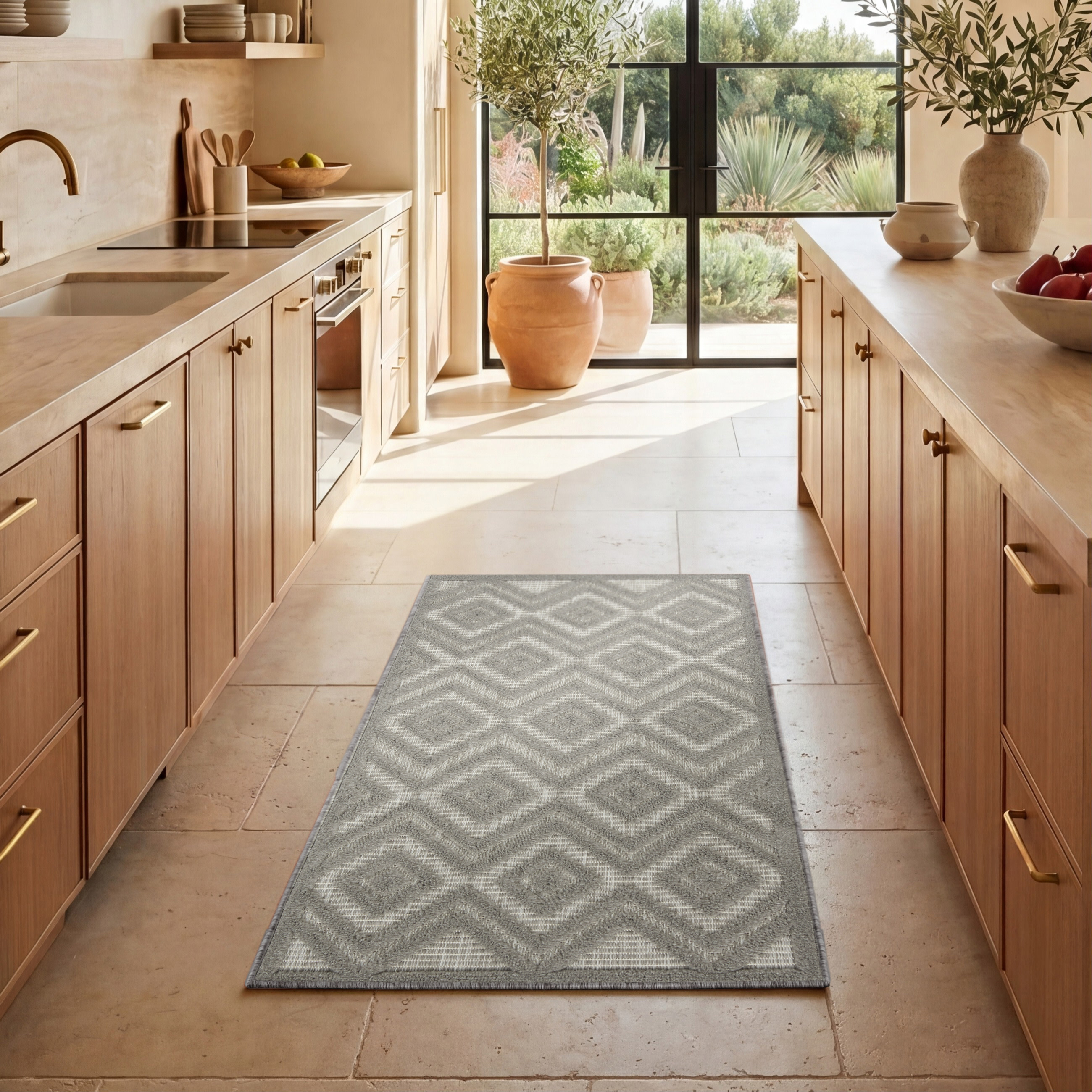 Nourison Versatile 2' x 4' Silver Grey Modern Rug