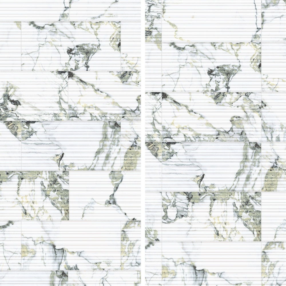 Touche Pleated Deco Jade 11-3/4 in. x 23-1/2 in. Porcelain Floor and Wall Tile