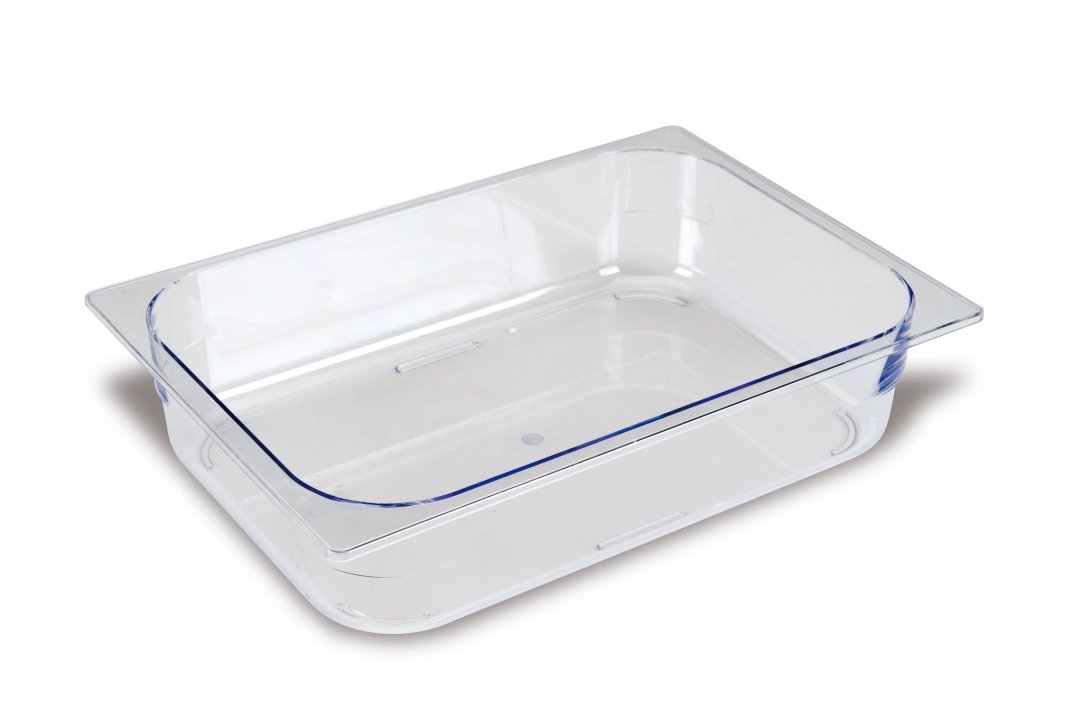 Ice cream pan 36 x 25 x 8 cm 5.4 liter clear polycarbonate