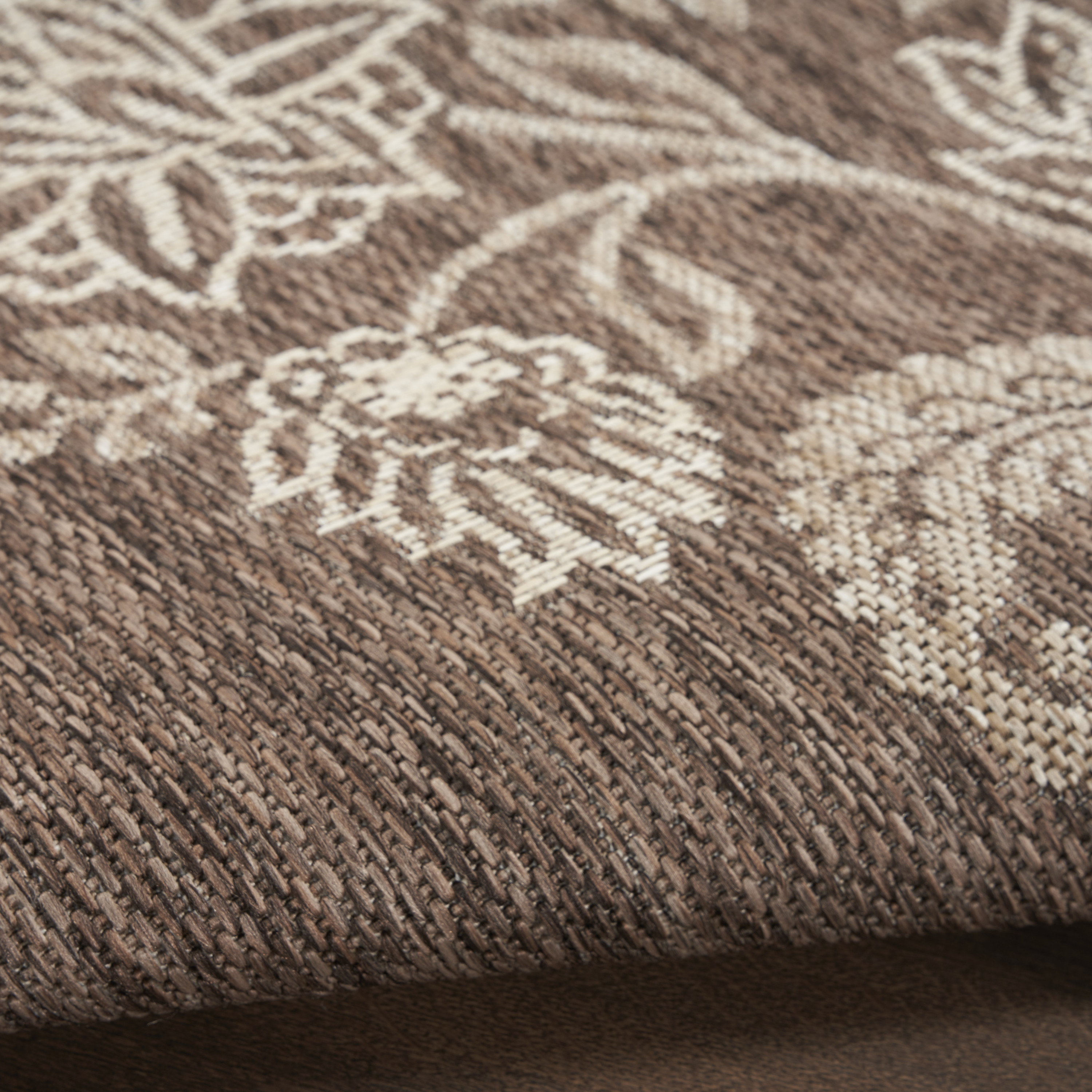 Nourison Garden Oasis 6' x 9' Mocha Tropical Rug