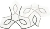 Waterjet Stone Mosaics Mist 8×14 Vine Mosaic Honed