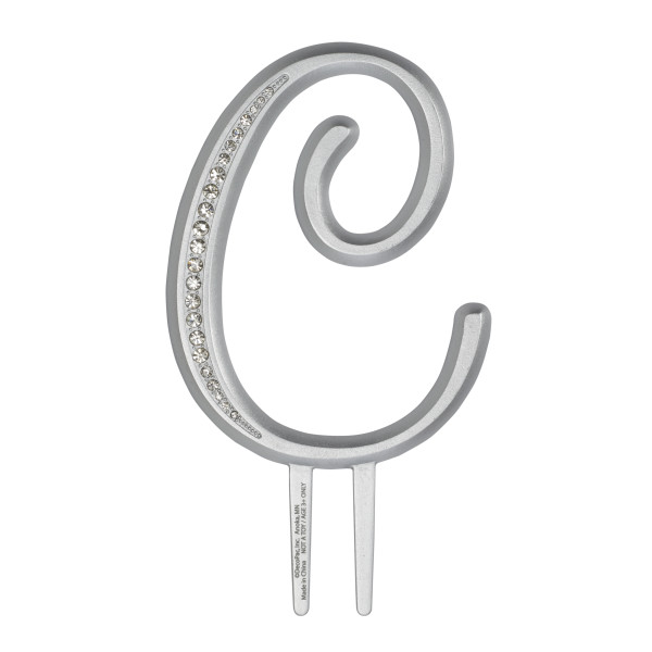 4.5" C Diamond Letter Monogram