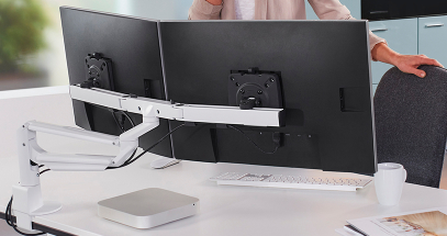 For effortless vertical movement of large, multiple monitors.