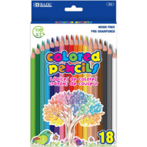 Next Colored Pencils, Assorted Colors, Pack of 18