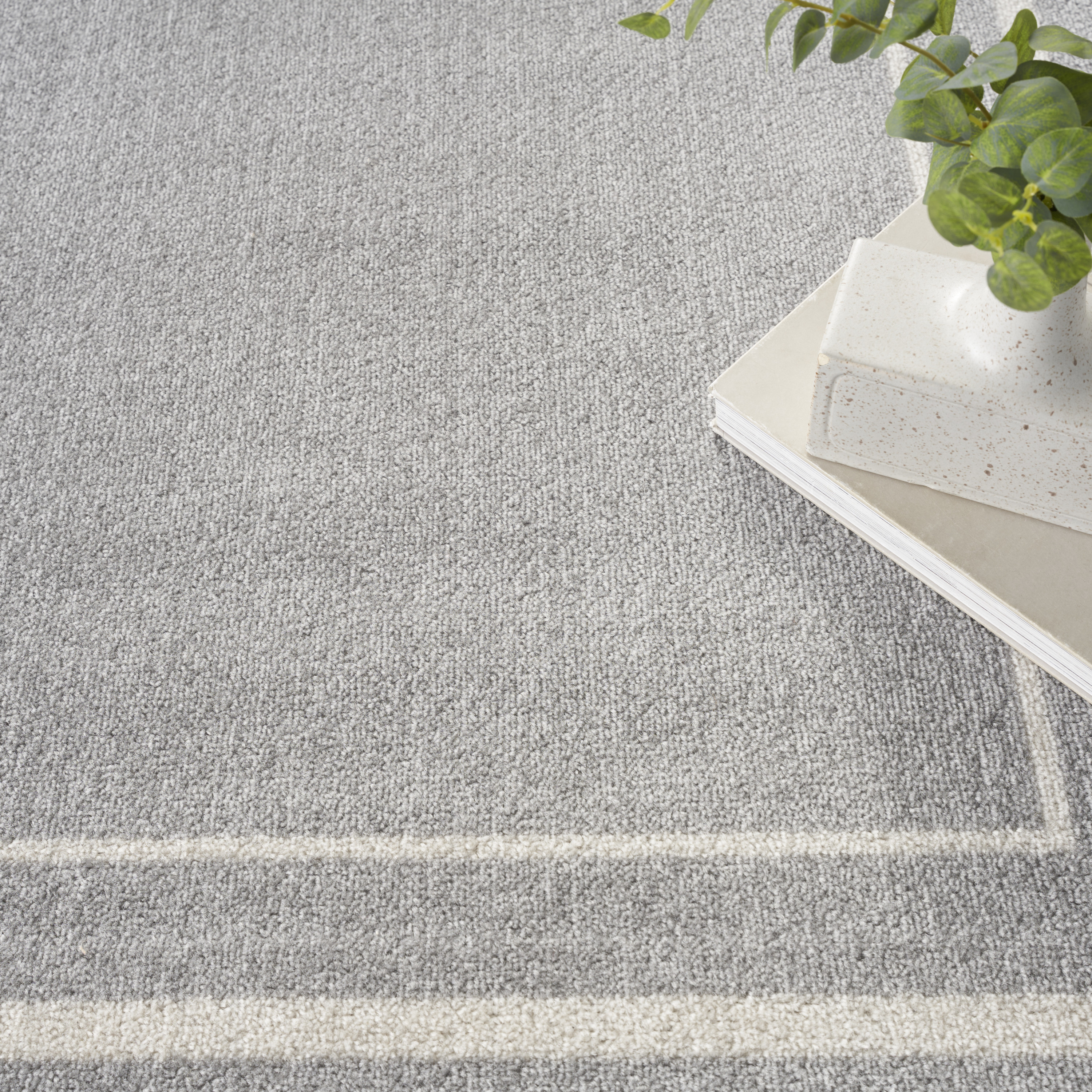 Nourison Nourison Essentials 5' x Square Grey Ivory Contemporary Rug