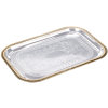Odyssey rectangular serving tray with gold trim