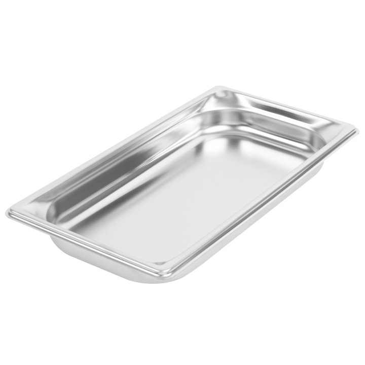 Third-size 1 ½-inch-deep Super Pan 3® stainless steel steam table pan