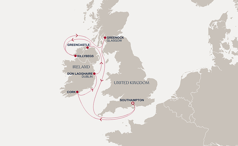 Itinerary map